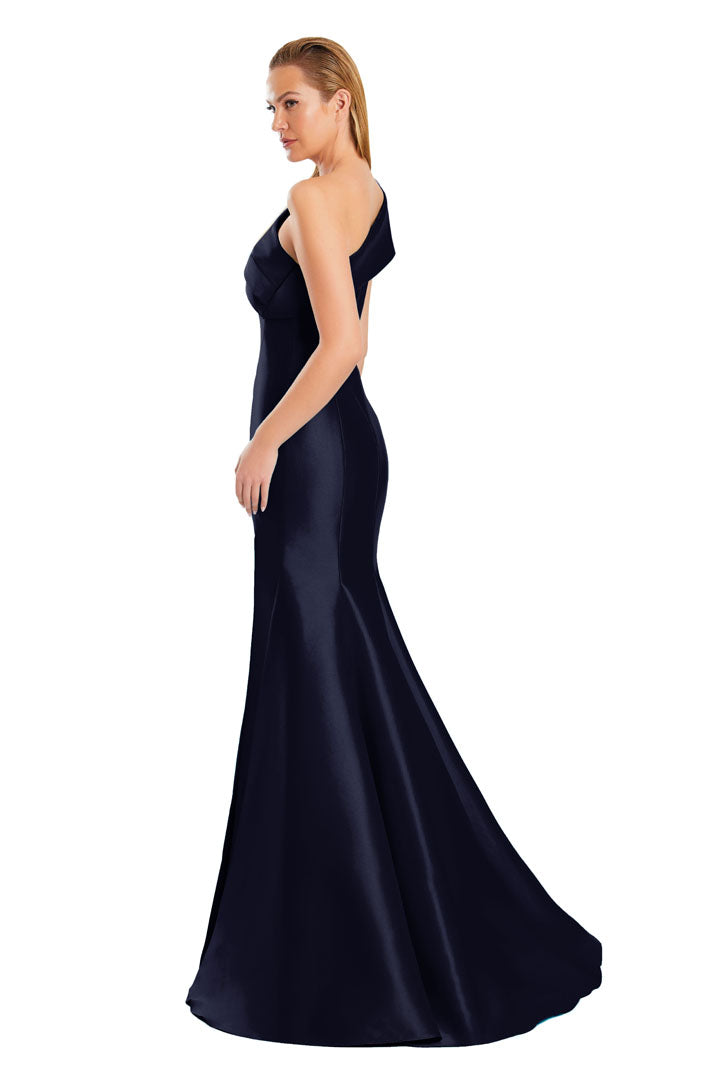 Prom Dresses Pleated Long Formal Mermaid Prom Dress Navy