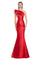 Prom Dresses Pleated Long Formal Mermaid Prom Dress Red