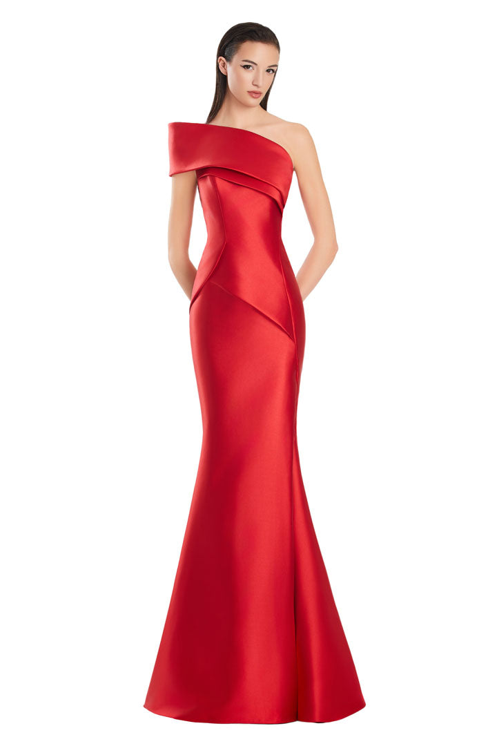 Alexander by Daymor 3068S25 Pleated Long Formal Mermaid Prom Dress
