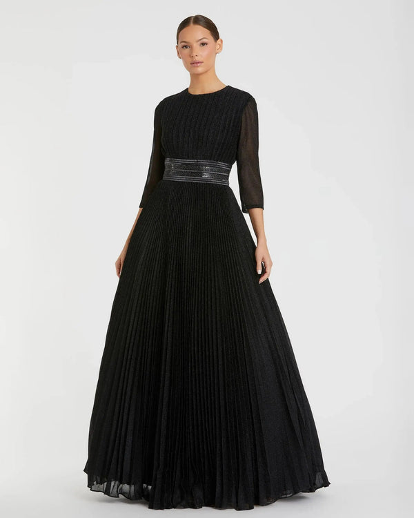 Pleated Formal Long Mother of the Bride Dress Mac Duggal 30700