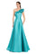 Prom Dresses A Line Slit Long Formal Pocket Prom Dress Aruba Blue