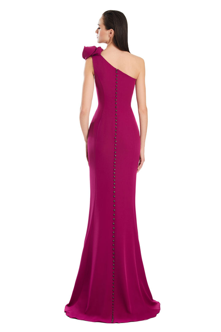 Formal Dresses Pleated Long Evening Formal Dress Magenta