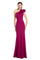 Formal Dresses Pleated Long Evening Formal Dress Magenta
