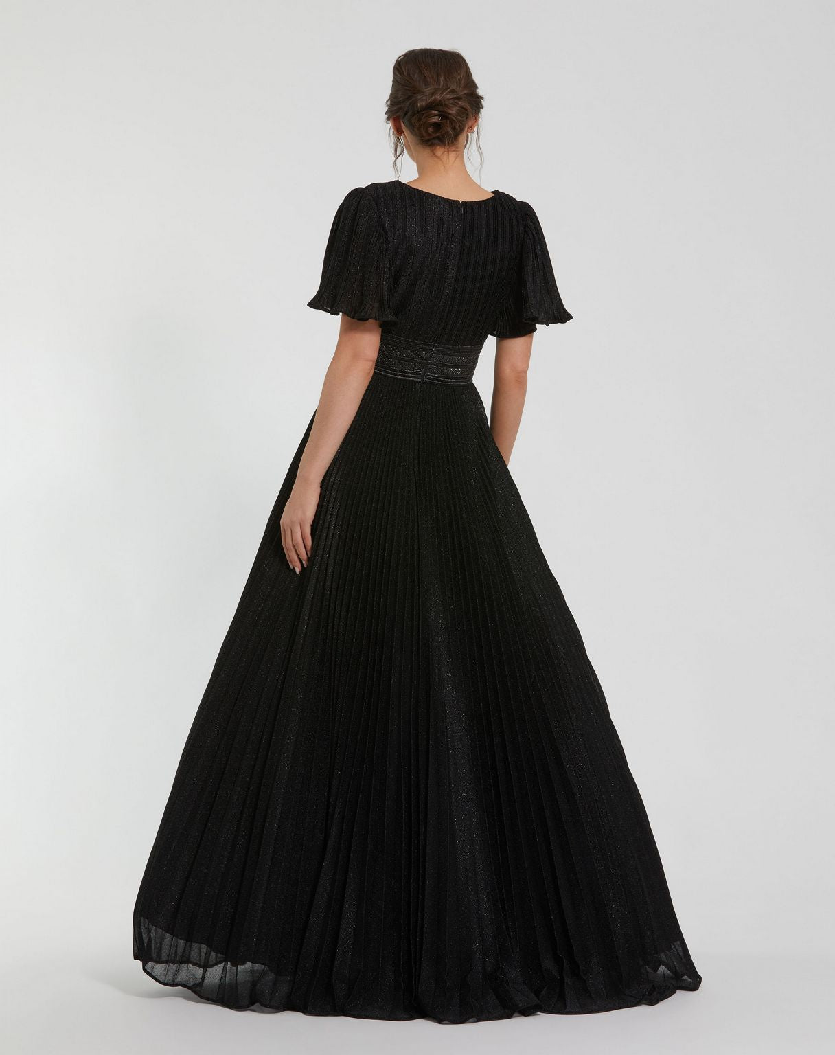 Mac Duggal 30776 Long Pleated Formal Prom Dress