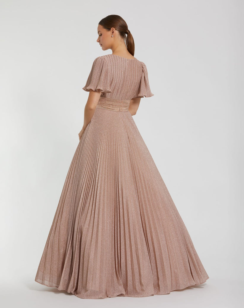 Mac Duggal 30776 Long Pleated Formal Prom Dress