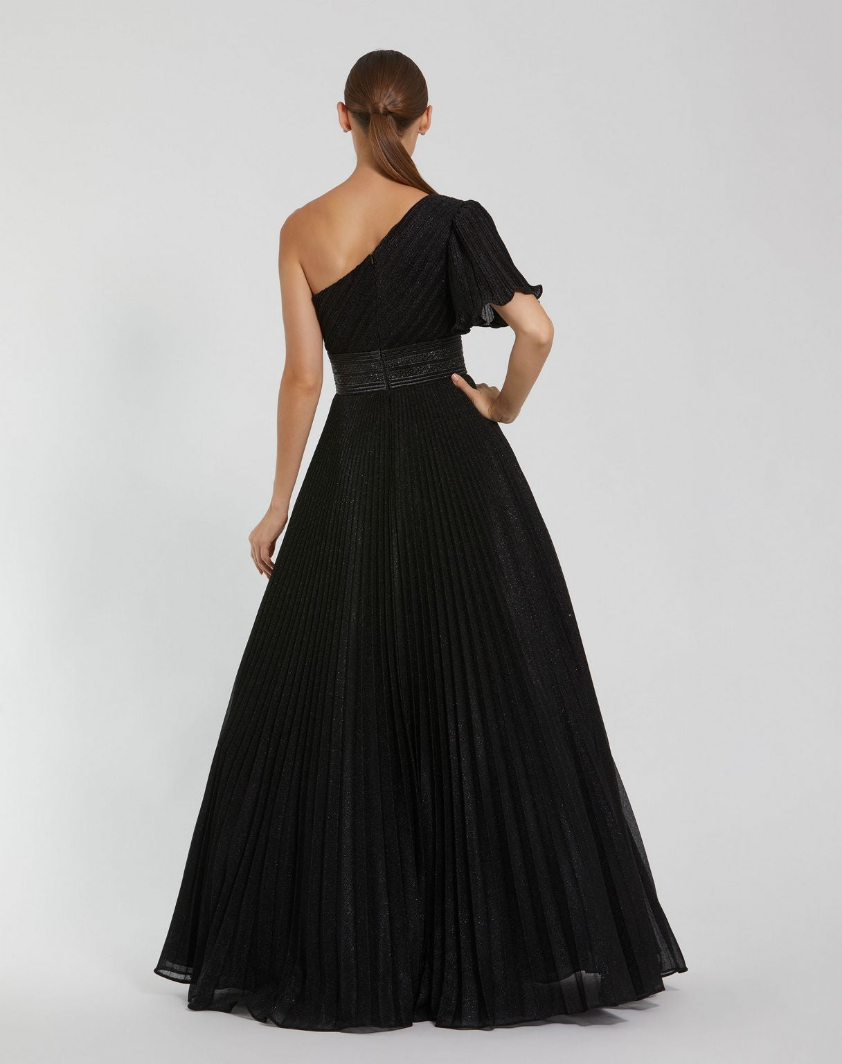Mac Duggal 30777 Long Ball Gown Formal Pleated Prom Dress