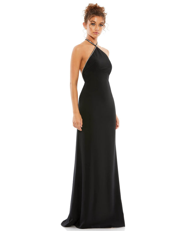 Long Halter Formal Prom Dress Halter Neckline Mac Duggal 26580