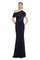 Formal Dresses Pleated Long Formal Fitted Evening Dress Black