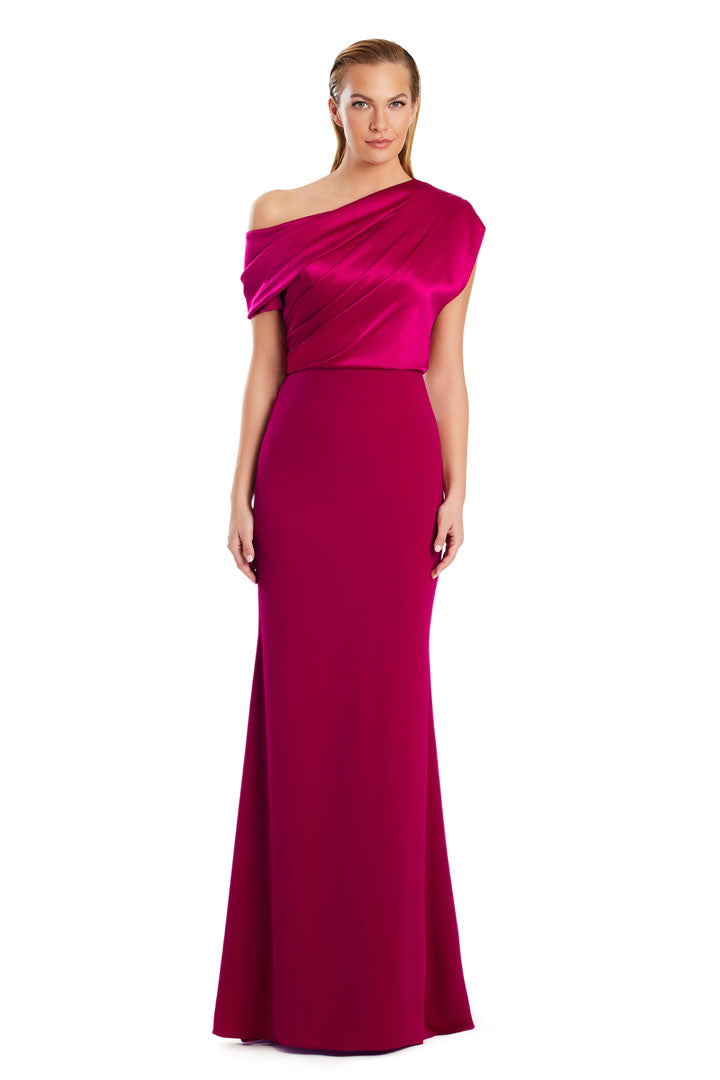 Formal Dresses Pleated Long Formal Fitted Evening Dress Cranberry