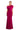 Formal Dresses Pleated Long Formal Fitted Evening Dress Cranberry