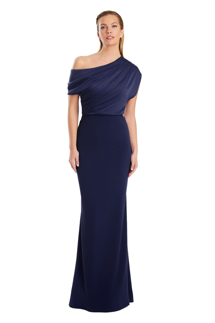 Alexander by Daymor 3083S25 Pleated Long Formal Fitted Evening Dress