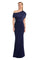 Formal Dresses Pleated Long Formal Fitted Evening Dress Midnite