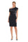 Cocktail Dresses Short Pleated Cocktail Knee Length Dress Black