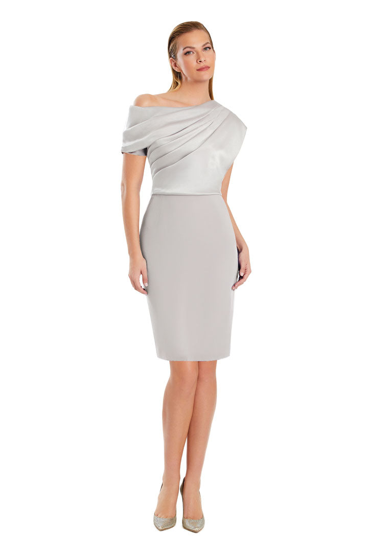 Alexander by Daymor 3083SHORTS25 Short Pleated Cocktail Knee Length Dress