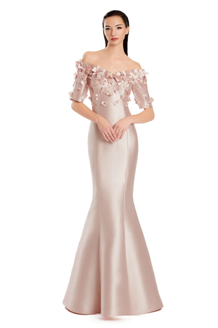 Formal Dresses Long Mermaid Applique Formal Evening Dress  Silver Peony