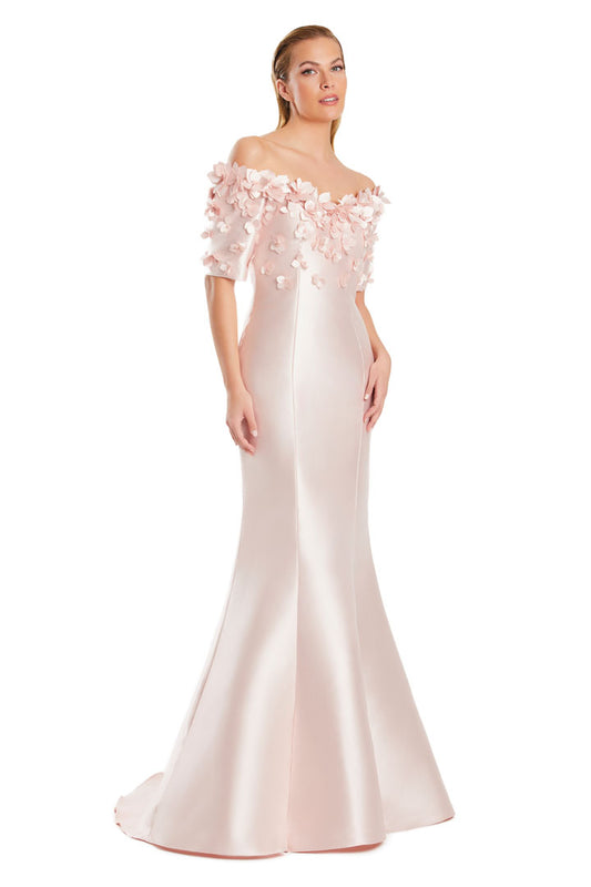 Formal Dresses Long Formal Applique Evening Dress Soft Pink