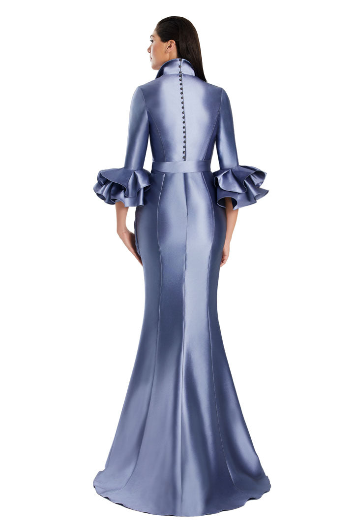 Formal Dresses Long Evening Gown Formal Ruffled Dress Delphi Blue