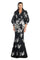 Formal Dresses Fitted Long Fornal Printed Jacket Dress Black/Silver