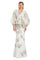Formal Dresses Fitted Long Fornal Printed Jacket Dress White/Lilac Multi