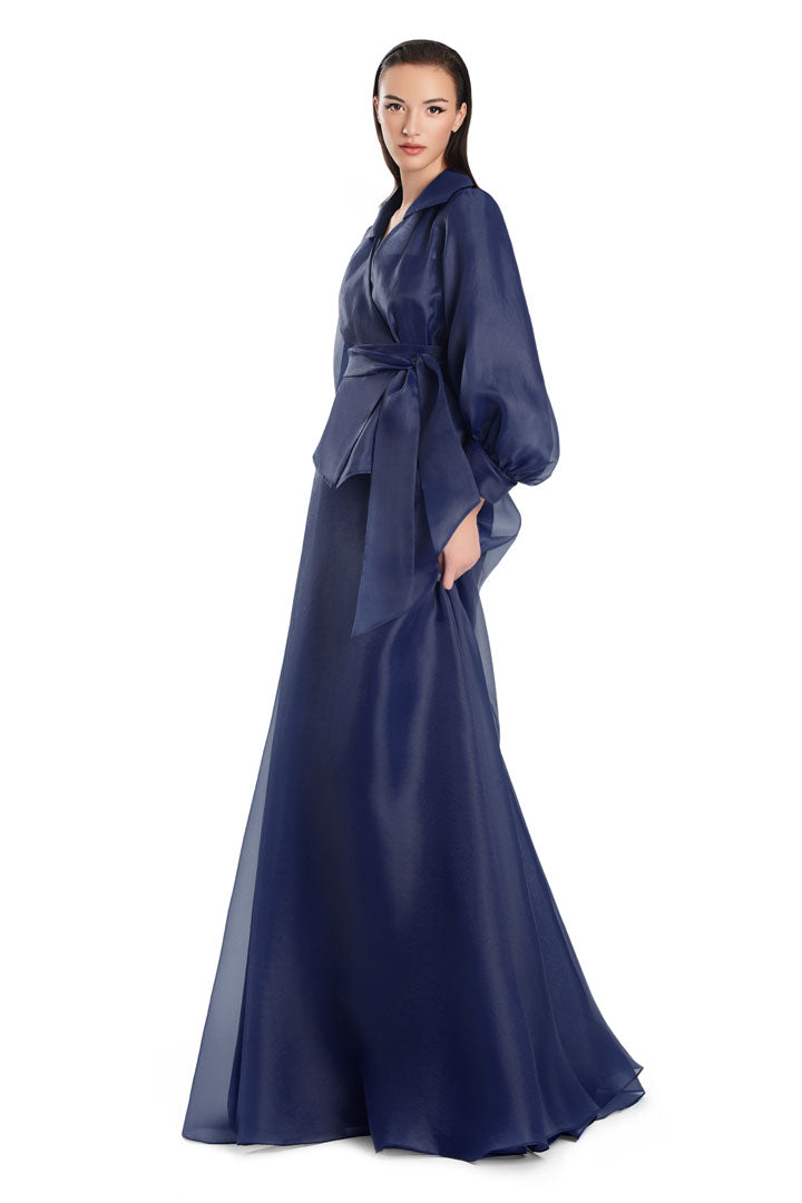 Formal Dresses A Line Long formal Jacket Evening Dress Navy