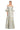 Printed Long Formal Evening Pocket DressLight Blue Gold