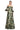 Printed Long Formal Evening Pocket DressSage/Gold