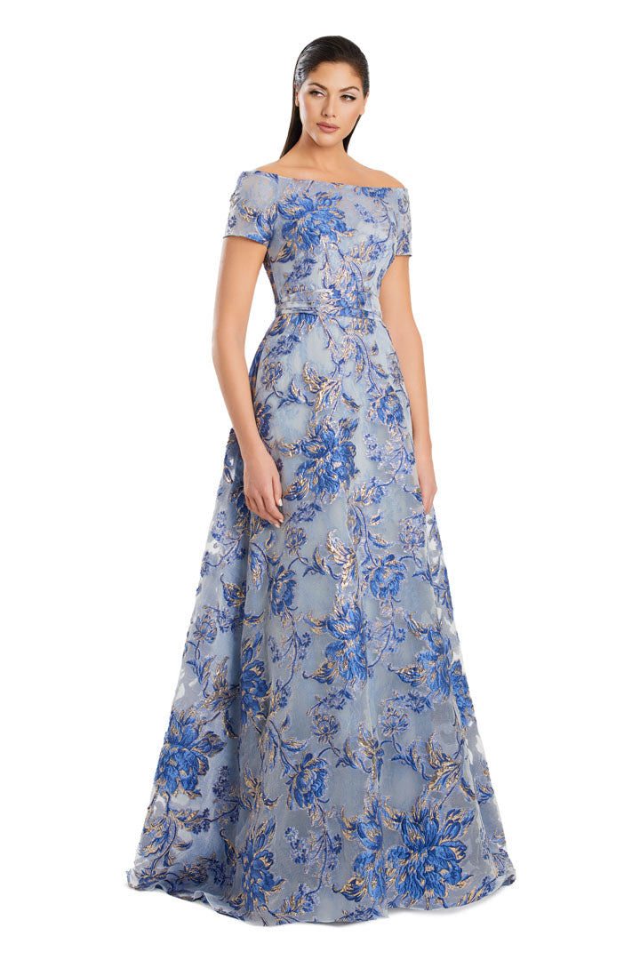 Alexander by Daymor 3094S25 Long A Line Formal Pocket Evening Dress - Toffee/Gold / 16 Alexander by Daymor 3094S25 Long A Line Formal Pocket Evening Dress - Toffee/Gold / 16
