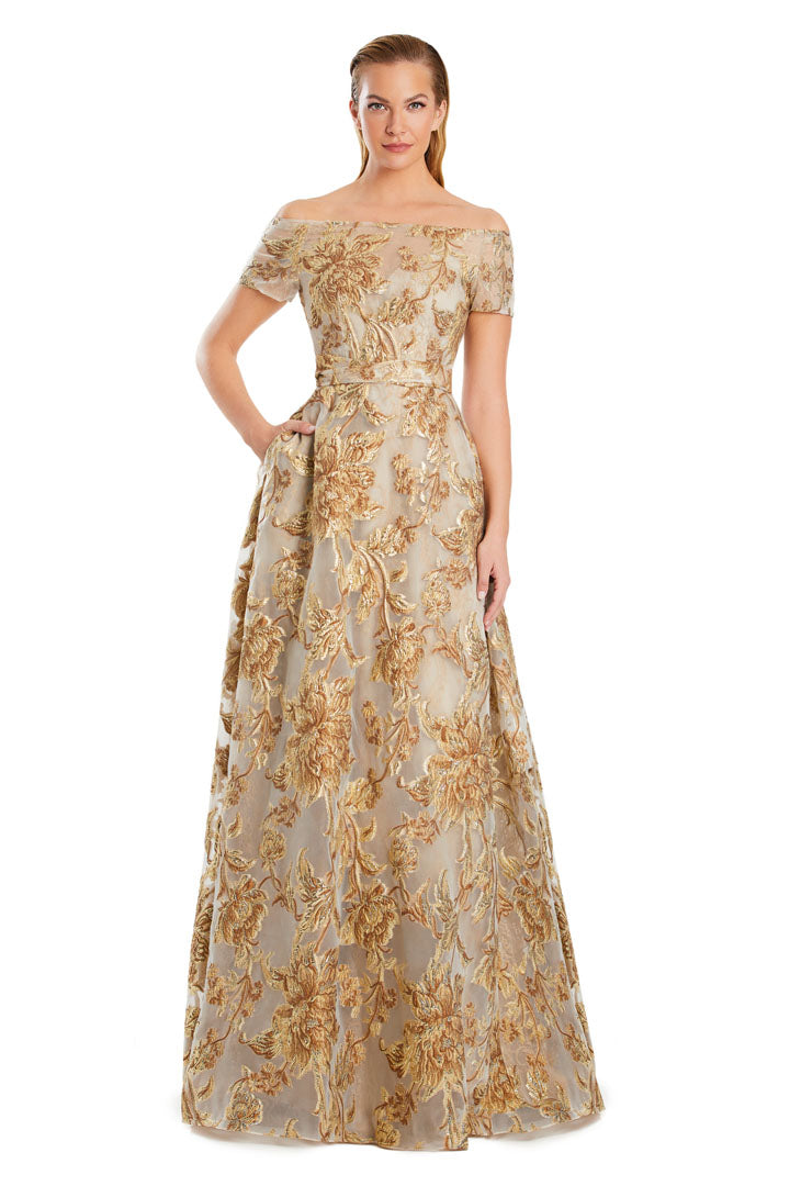 Alexander by Daymor 3094S25 Long A Line Formal Pocket Evening Dress