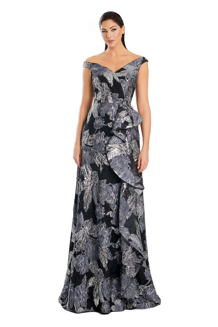 Alexander by Daymor 3095S25 Long Evening Printed Formal Dress The Dress Outlet Alexander by Daymor 3095S25 Long Evening Printed Formal Dress The Dress Outlet