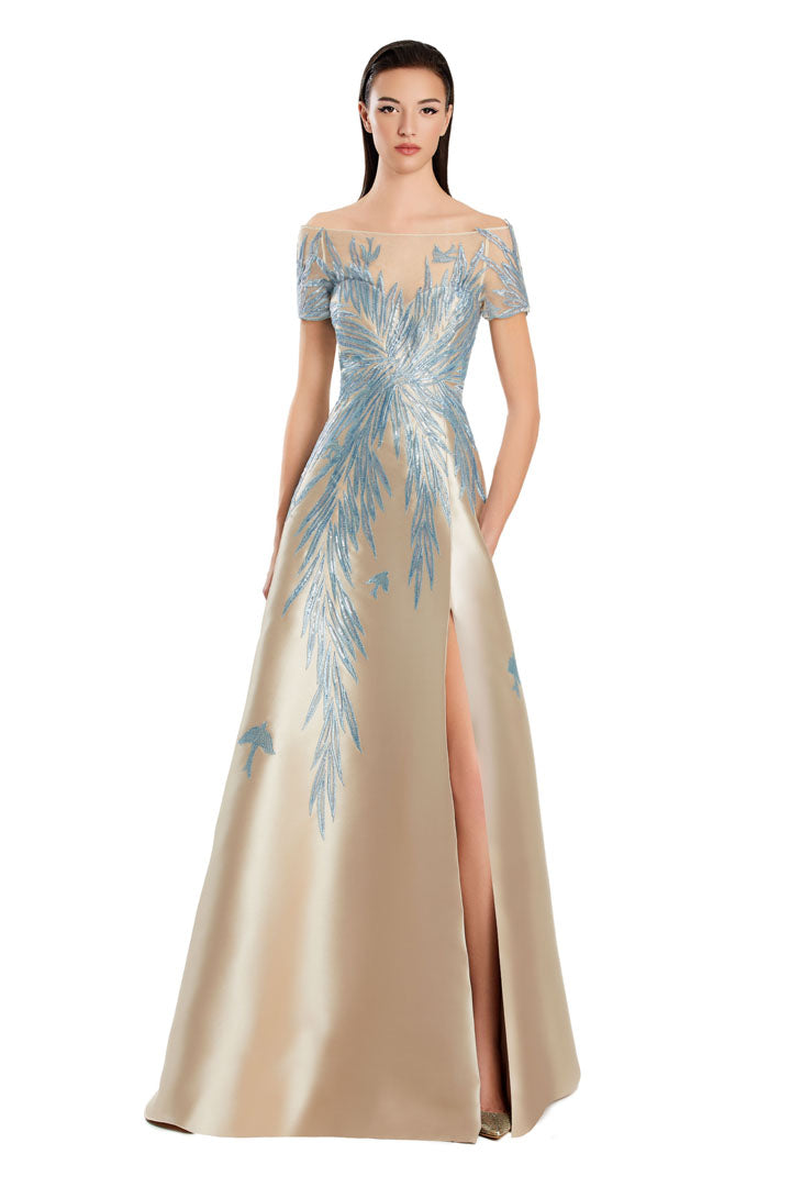 Formal Dresses Long A Line Formal Sequin Evening Dress Gold Blue