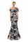 Formal Dresses Long Floral Formal Mermaid Evening Dress Black/Silver