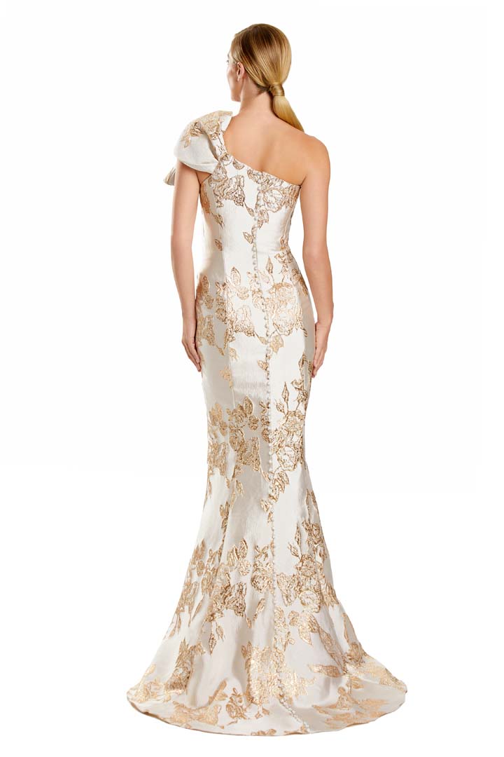 Alexander by Daymor 3105F25 Long Mermaid Formal Pleated Evening Dress