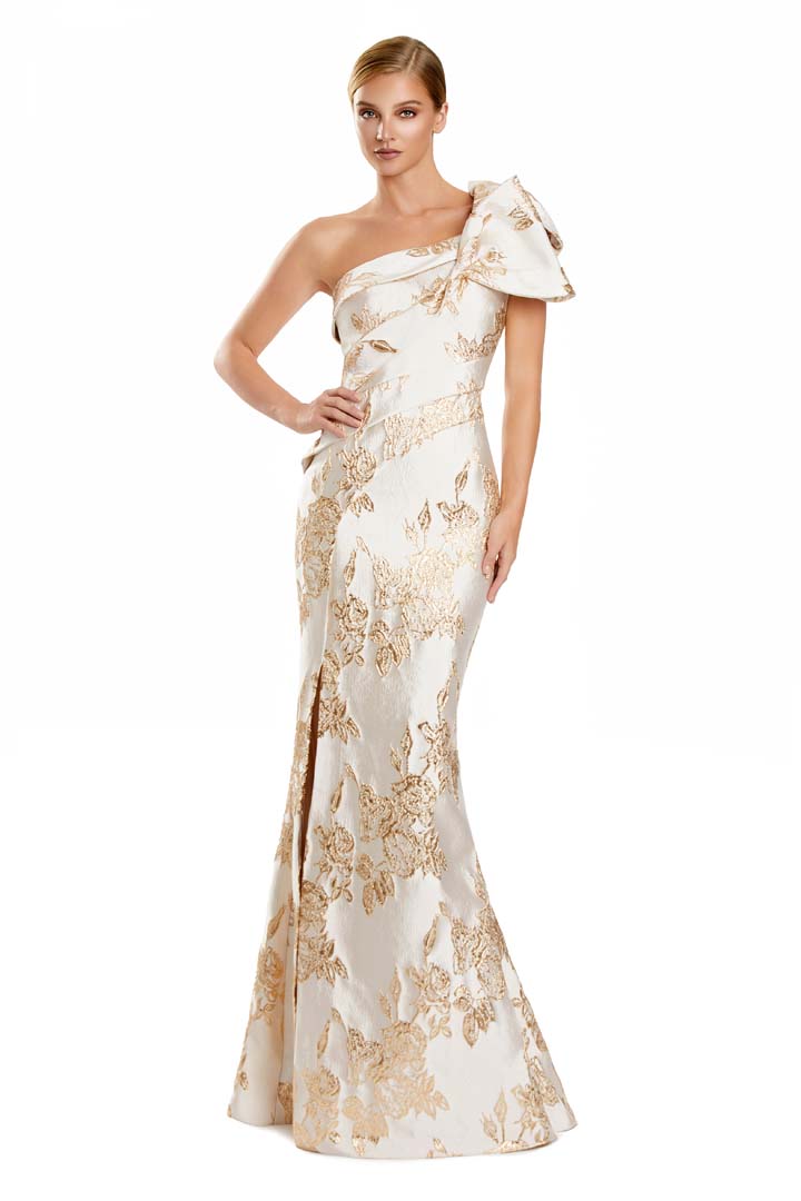 Alexander by Daymor 3105F25 Long Mermaid Formal Pleated Evening Dress