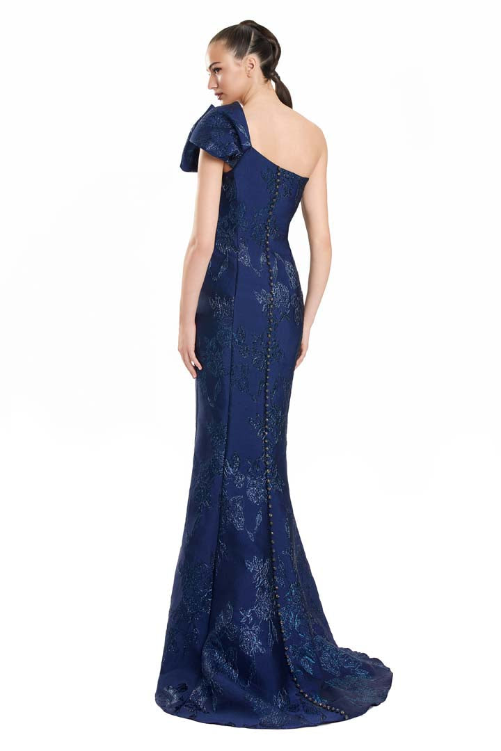 Alexander by Daymor 3105F25 Long Mermaid Formal Pleated Evening Dress