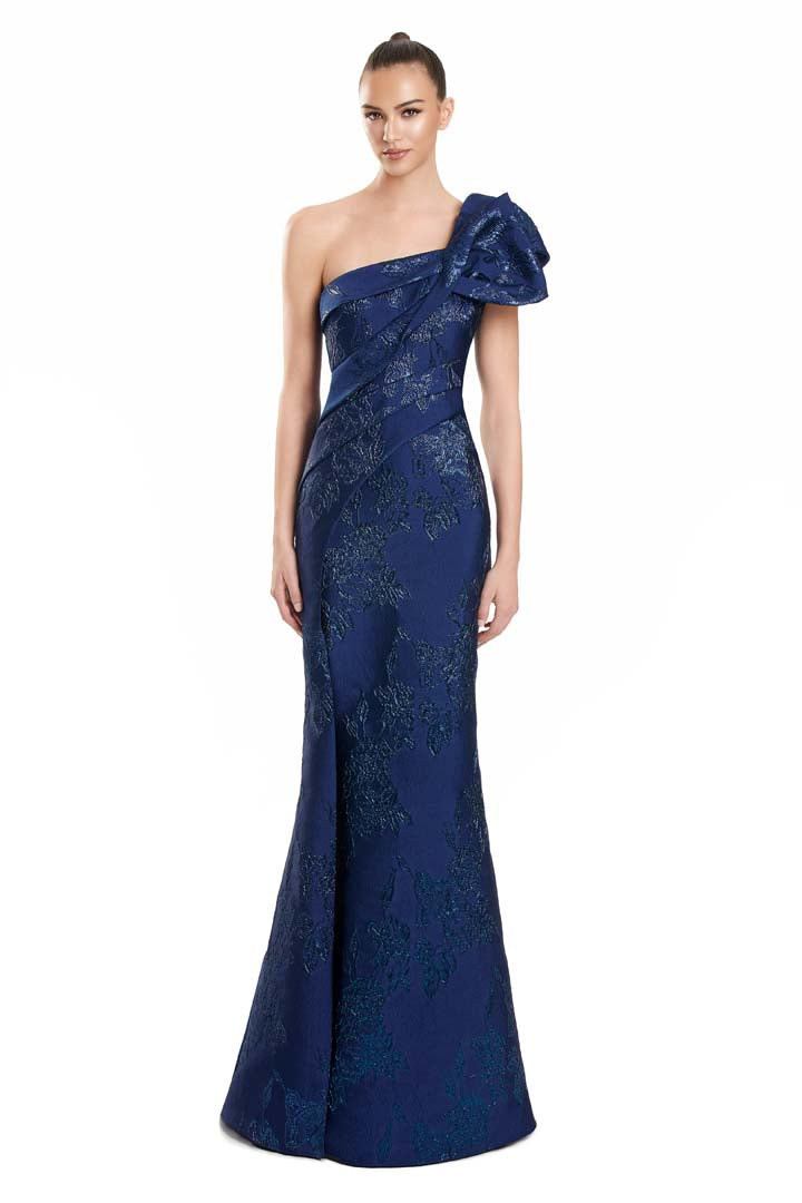 Alexander by Daymor 3105F25 Long Mermaid Formal Pleated Evening Dress