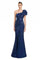 Formal Dresses Long Mermaid Formal Pleated Evening Dress Midnite/Navy