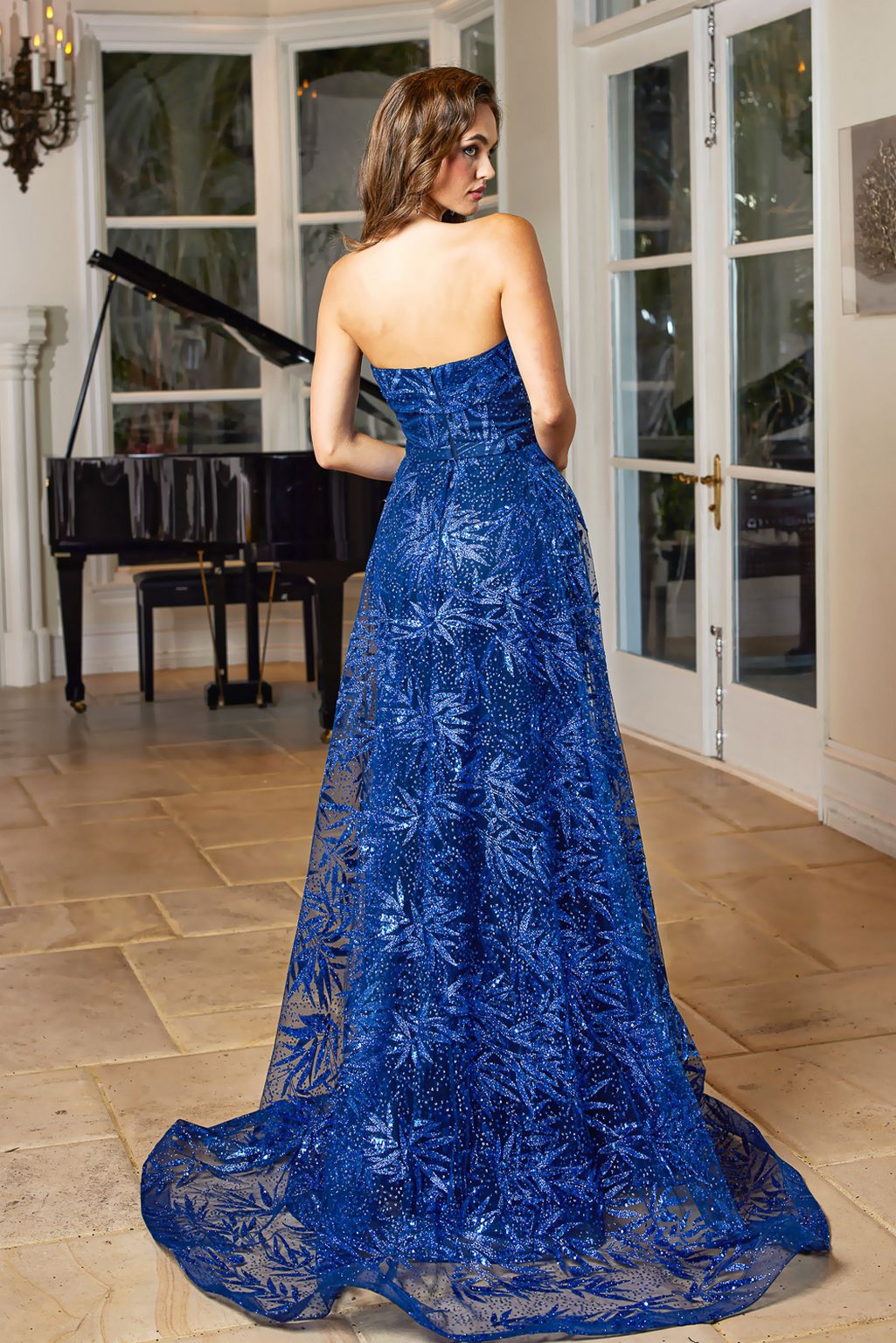 Adora 3107R Long Fitted Formal Overskirt Prom Dress