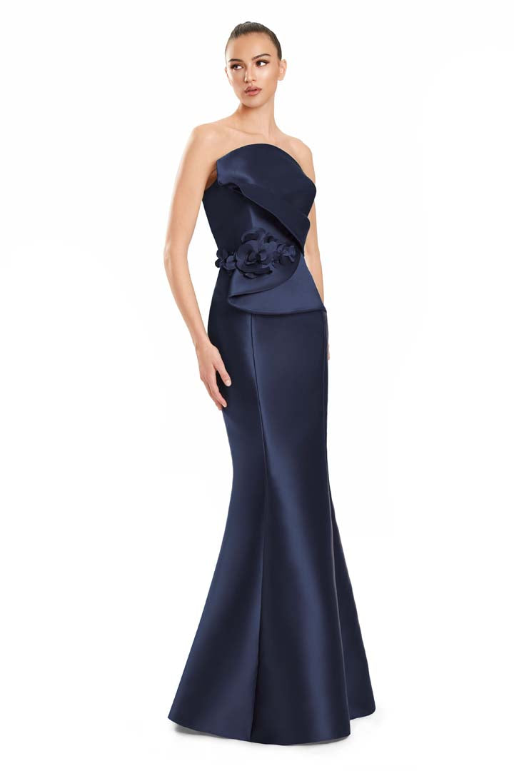 Formal Dresses Long Mermaid Formal Layered Evening Dress Navy