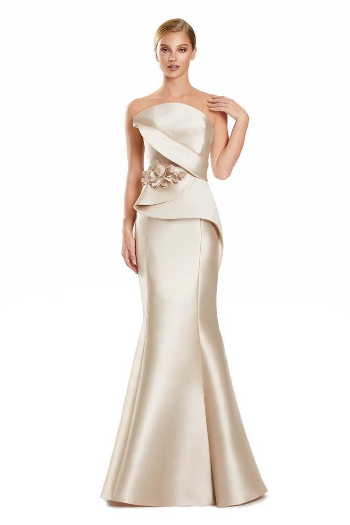 Formal Dresses Long Mermaid Floral Formal Evening Dress Wheat