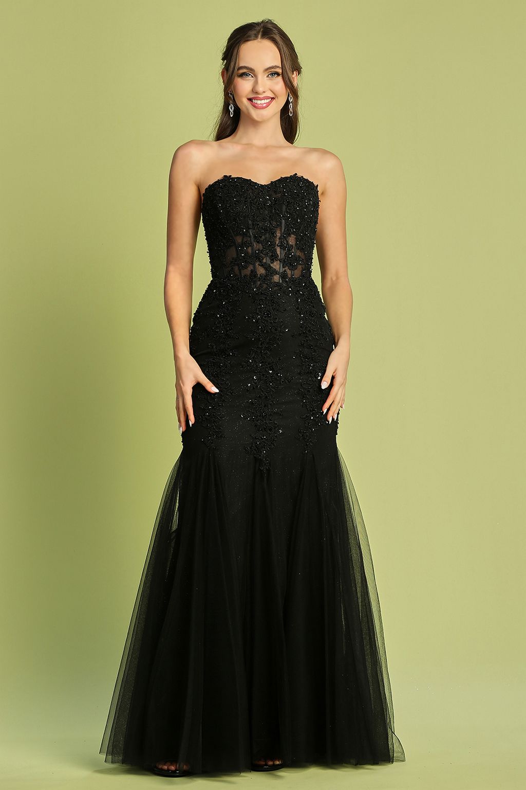 Adora 3108 Prom Long Mermaid Applique Formal Dress