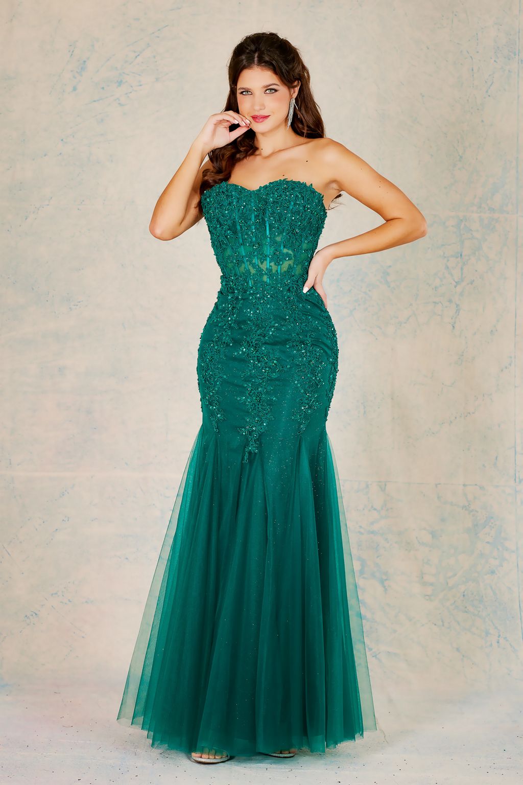 Adora 3108 Prom Long Mermaid Applique Formal Dress