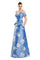 Formal Dresses Formal Long Floral Peplum Dress Cornflower/Multi