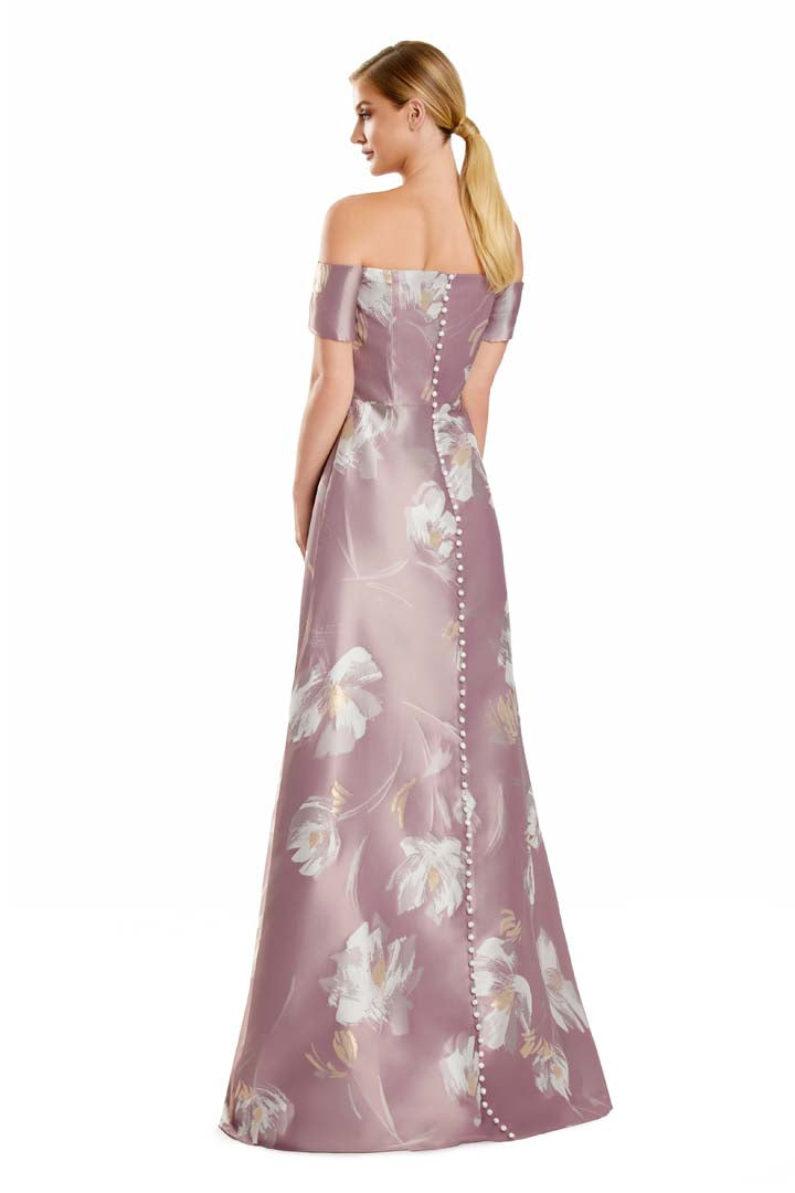 Formal Dresses Formal Long Floral Peplum Dress Quartz/Multi
