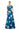 Formal Dresses Formal Long Floral Peplum Dress Teal/Multi