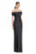 Formal Dresses Beaded Long Formal Pleated Evening Dress Black