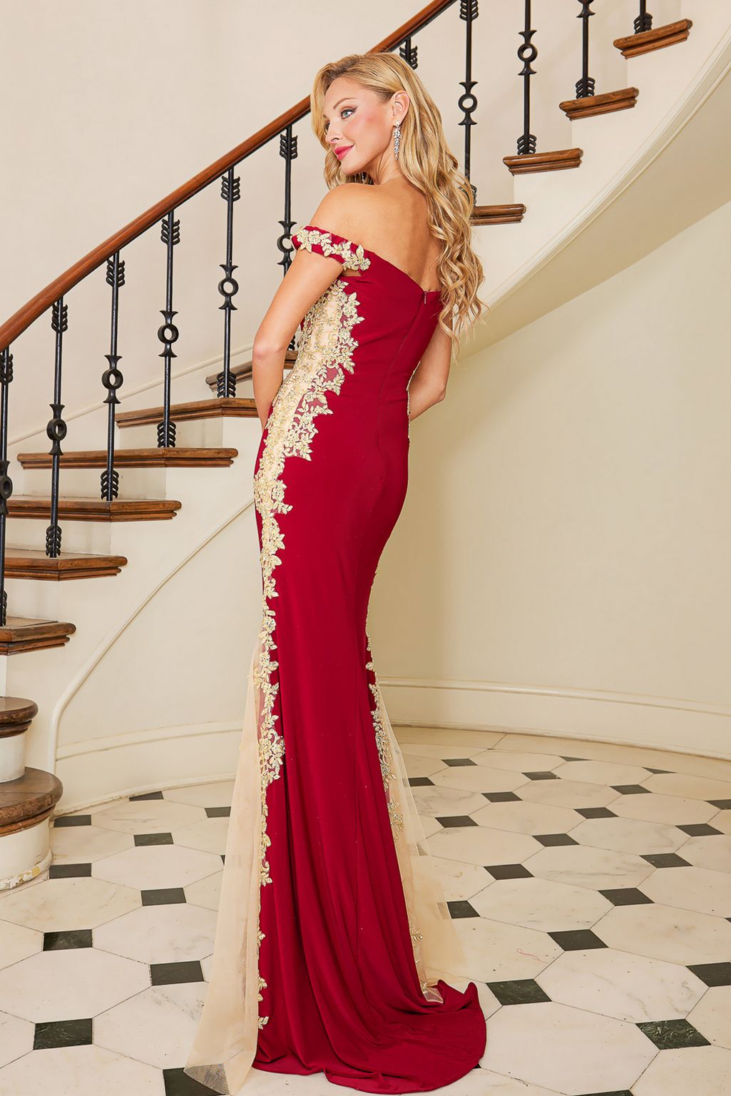 Adora 3117 Mermaid Long Formal Applique Prom Dress