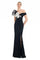 Formal Dresses Long Formal Evening Ruffle Dress Black/White