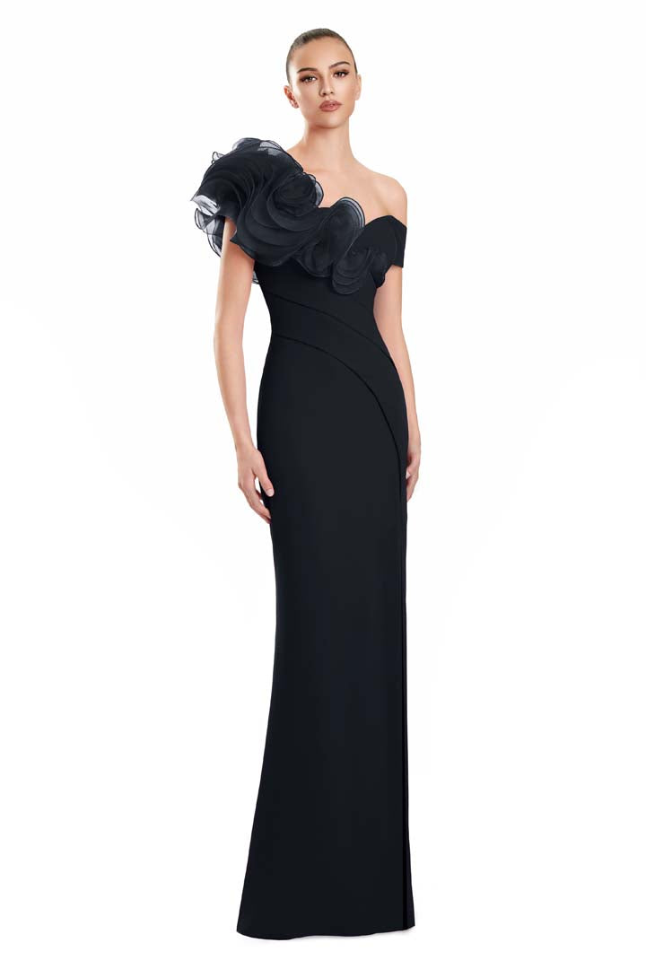 Formal Dresses Long Formal Ruffle Dress Black
