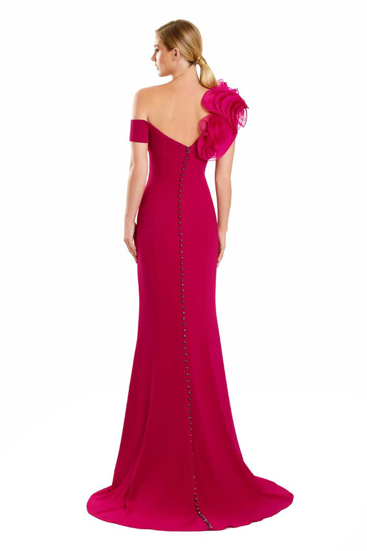 Alexander by Daymor 3122F25 Long Formal Evening Ruffle Dress