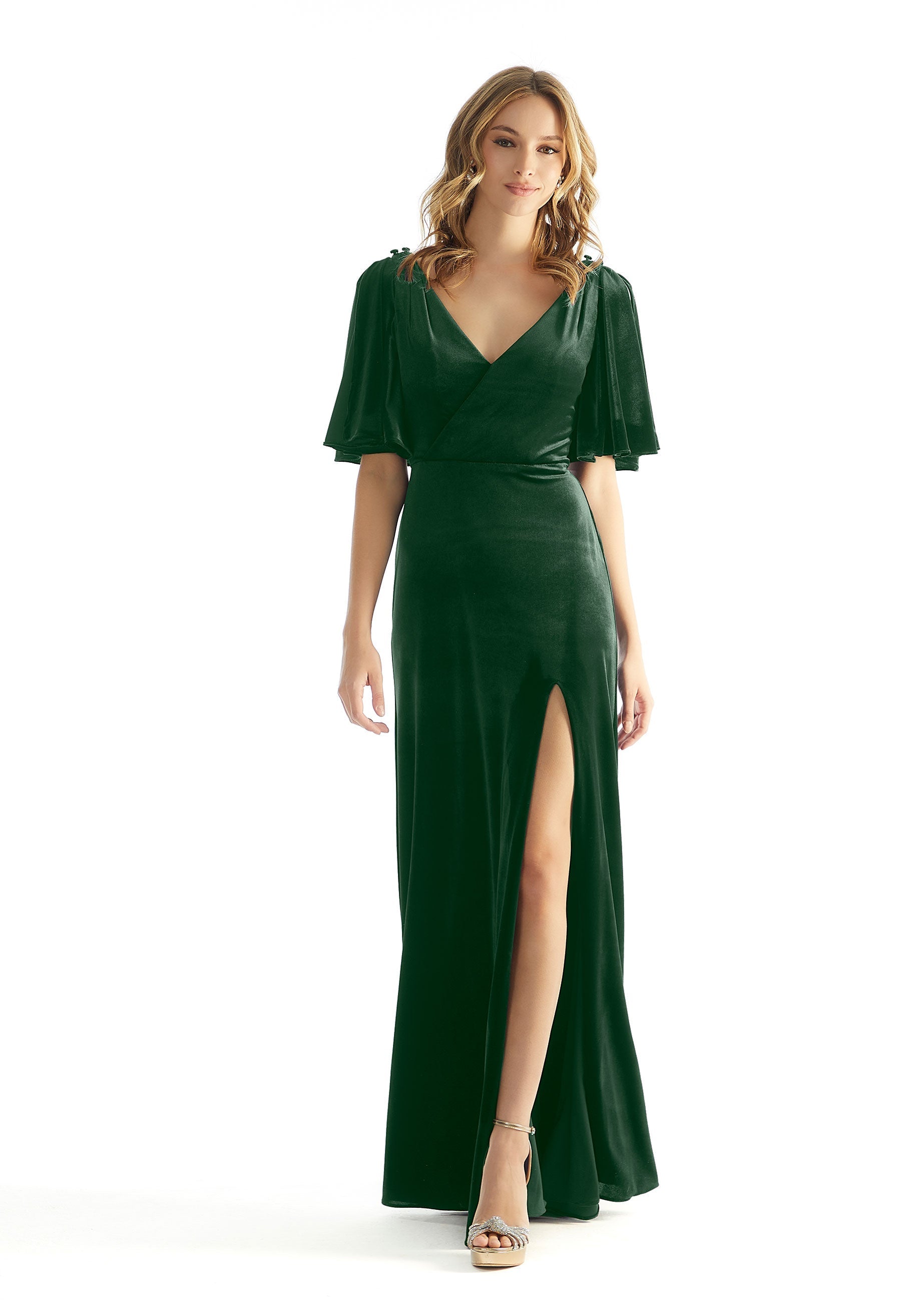 Formal Dresses Long Formal Velvet Dress MGNY Madeline Gardner New York 31223 Emerald